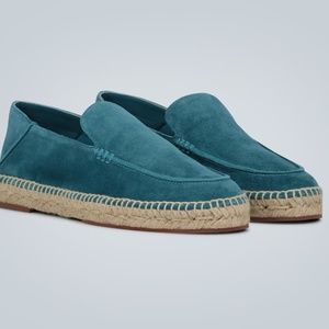LORO PIANA Seaside Walk Collapsible-Heel Suede Espadrilles